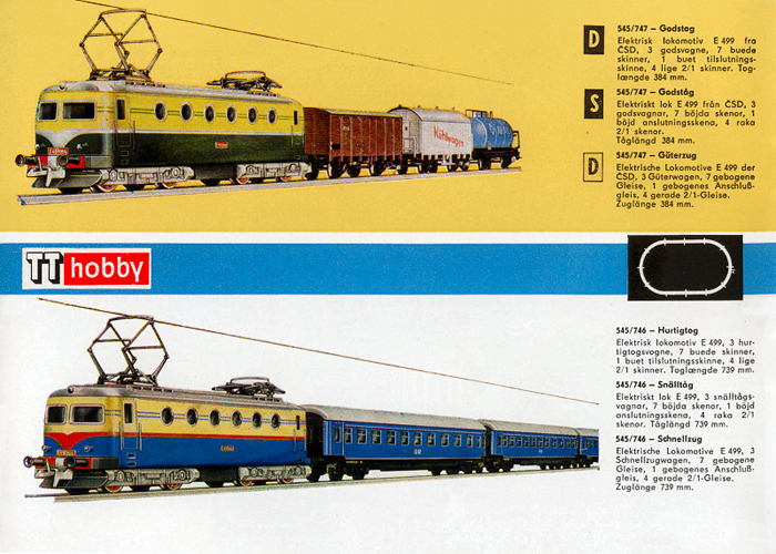Zeuke TT-Bahnen, Katalog 1967 / 68