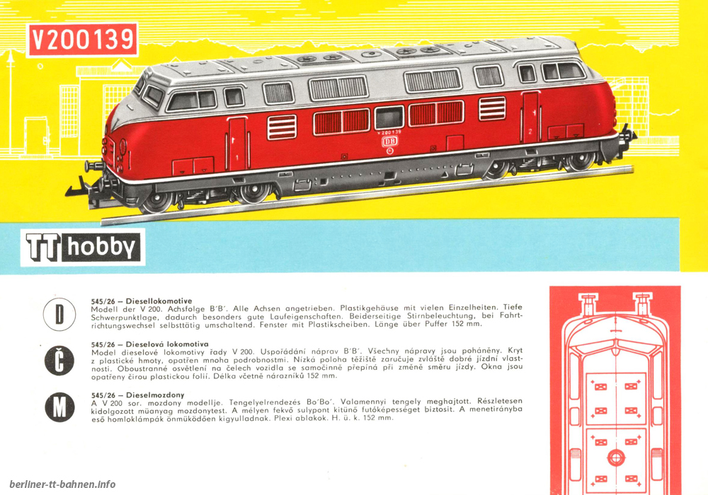 Zeuke TT-Bahnen, Katalog 1969 / 70