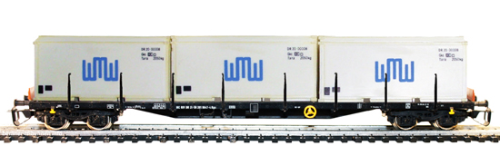 15517 Containertragwagen Rgs mit 3 Containern 