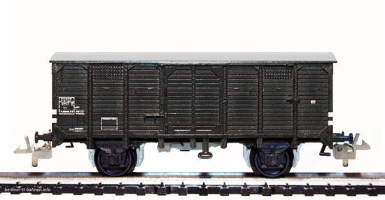 159/91b Ged. Güterwagen / Flachdachwagen Lw 7490677 SNCF/III 